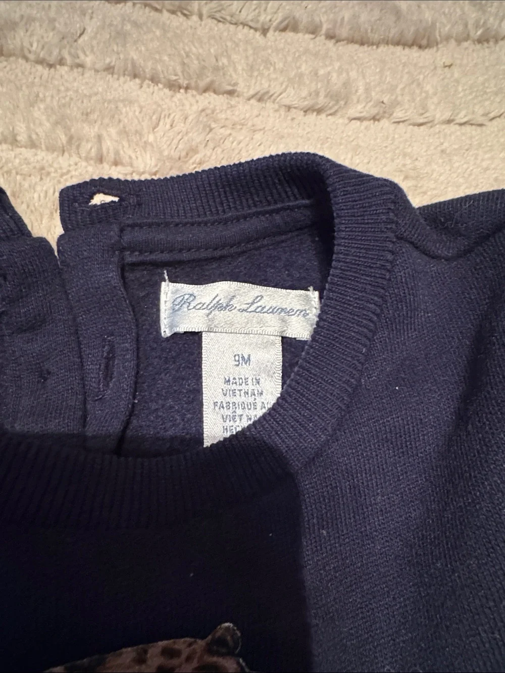Ralph Lauren Baby Bear Appliqué Sweatshirt & Jogger Set